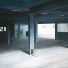 Leere Lagerhalle  VI, 2007, Öl/Lw, 120 x 150 cm