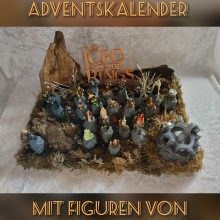 Wieder verwendbarer Adventskalender auf Holz mit Harz 