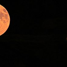 Lady meets moon
