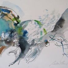 Klamm, 2002, Aquarell, 50/40 cm