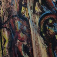 Ölkreide auf Papier, 90 x 70 cm 