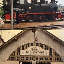 "Zum rasenden Roland", Fotografie analog aus dem Foto- und Filmzyklus "Eine Wienerin im Wilden Osten": als die Mauer fiel vor 35 Jahren, suchte ich um ein Stipendium an, weil ich wissen wollte, wie es denn nun aussieht hinter dem eiser