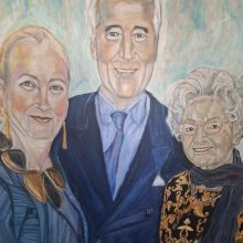 Porträt Agnes und Peter Husslein mit Elisabeth Leopold