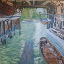 Im Bootshaus der Villa Paulick in Seewalchen am Attersee