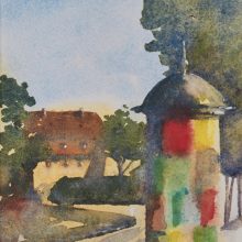 Litfaßsäule am Doblhoffpark