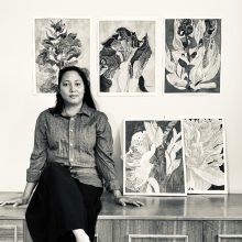 Botanische Gemälde im Prozess